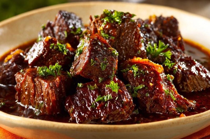 Rindfleisch in Orangensoße