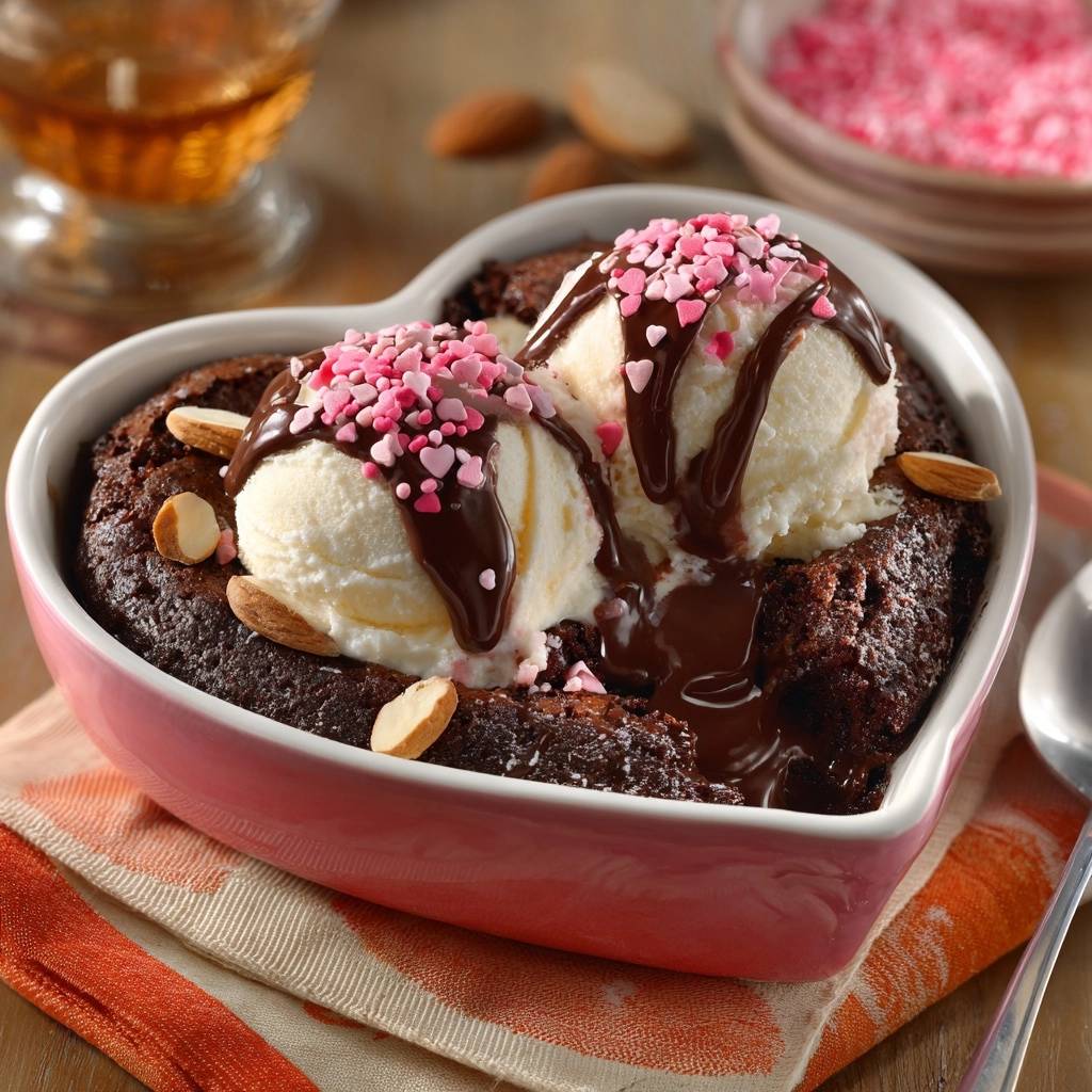 Schokoladen-Lava-Kuchen mit Vanilleeis