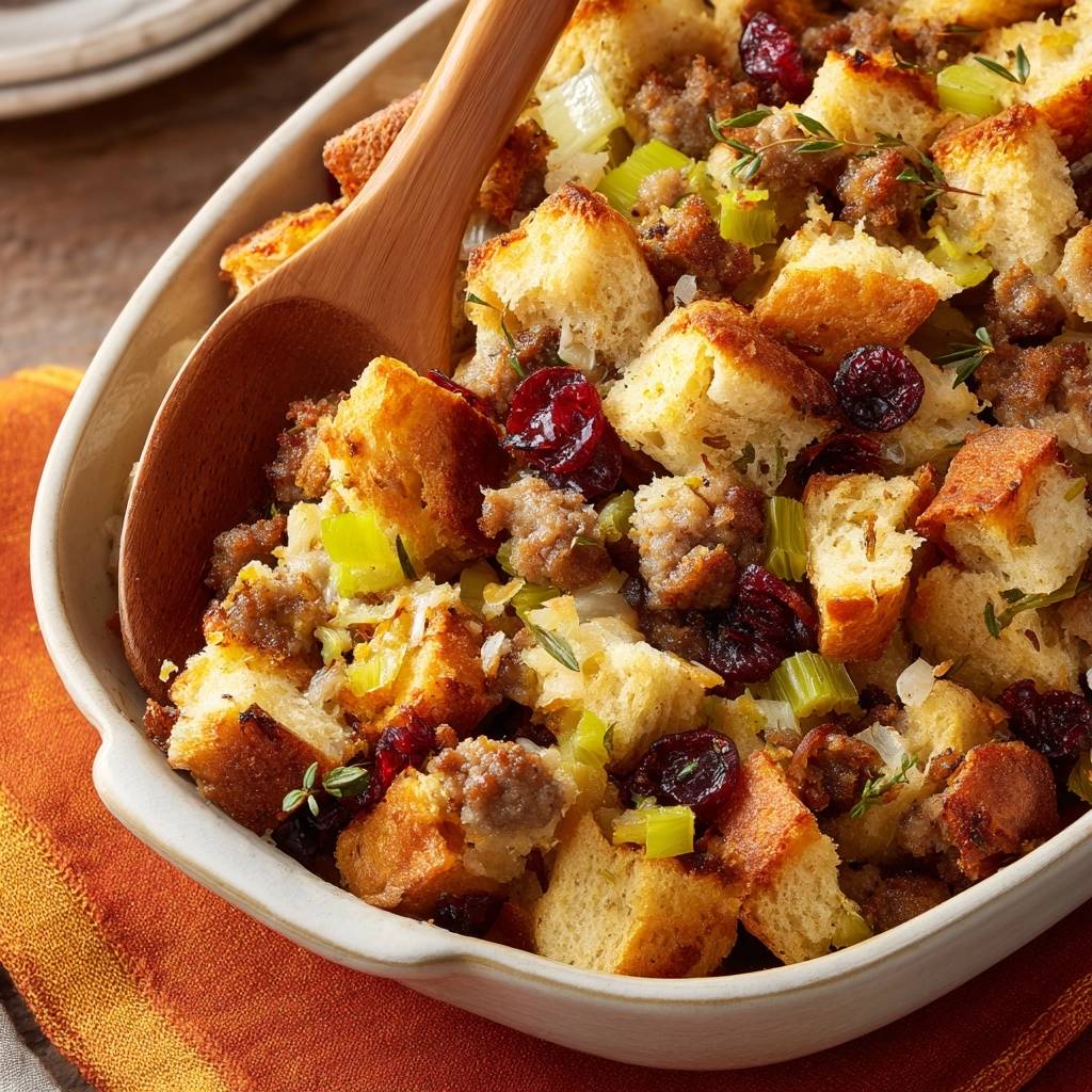 Saftige Wurst-Cranberry-Brotfüllung