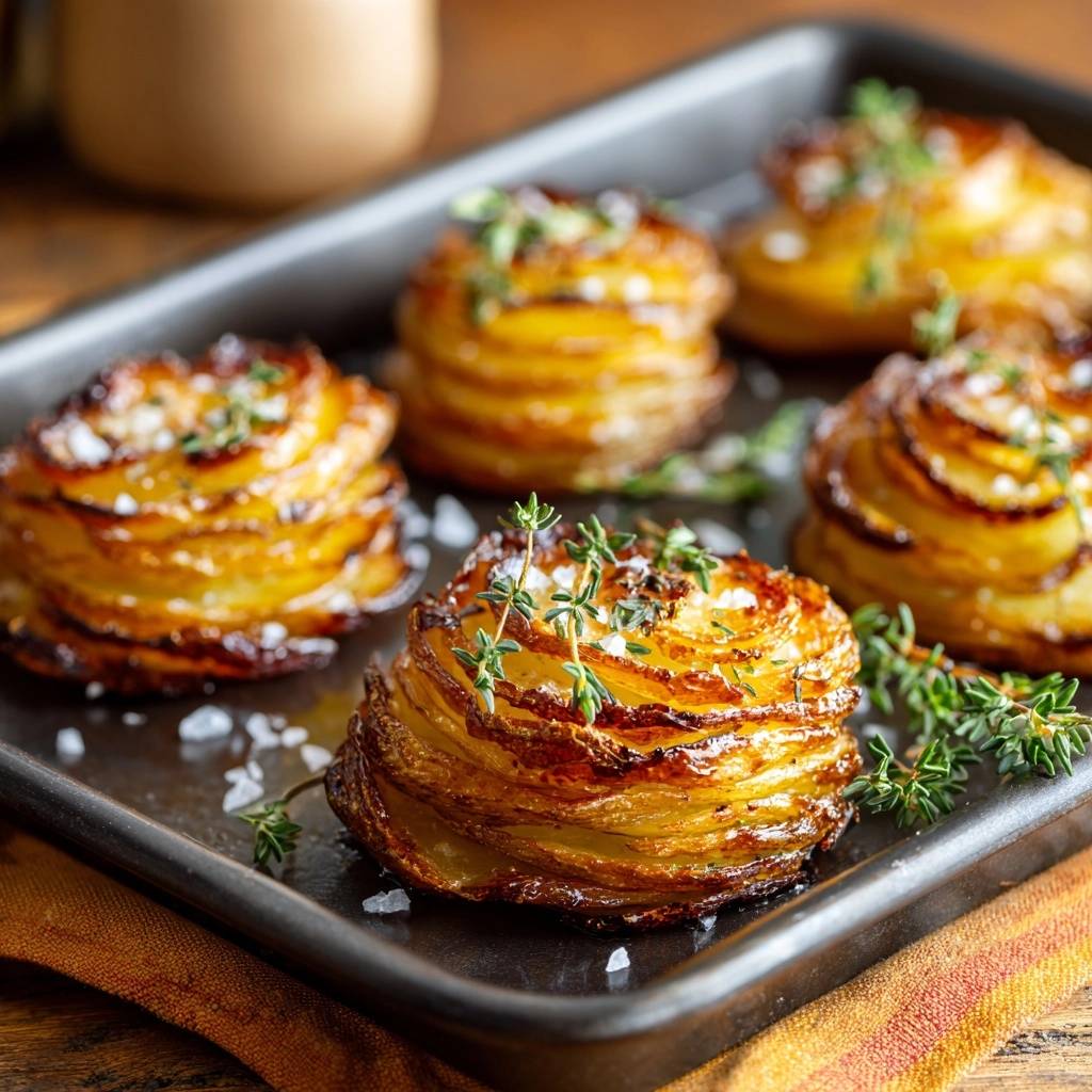 Knusprige Thymian-Kartoffelrosen