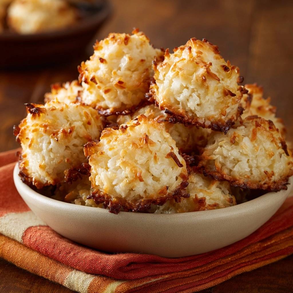 Knusprige Kokosmakronen (Nie wieder flache Makronen!)