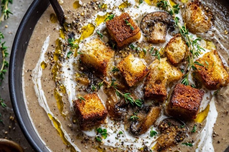 Cremige Waldpilzsuppe