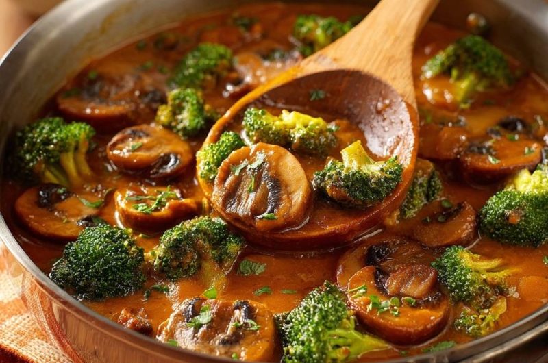 Cremiges Brokkoli-Champignon-Curry