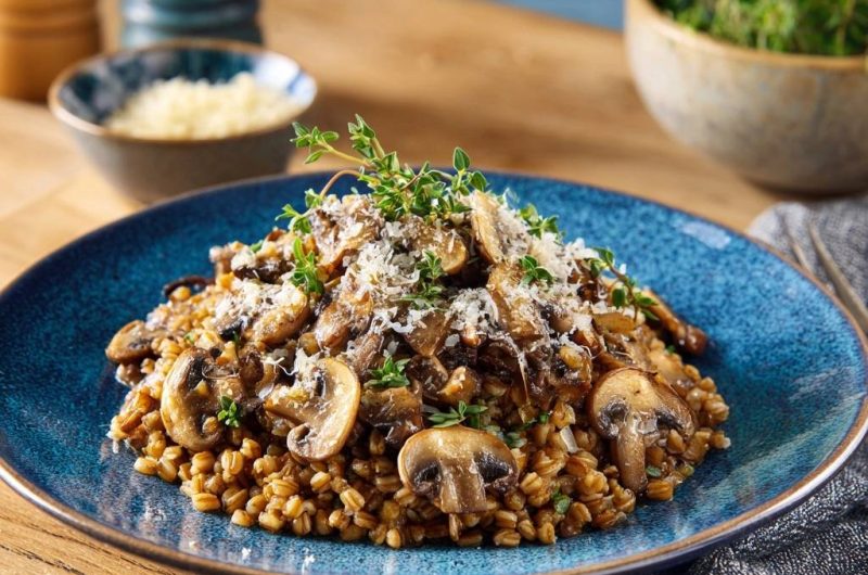 Cremiges Pilz-Gerstenrisotto