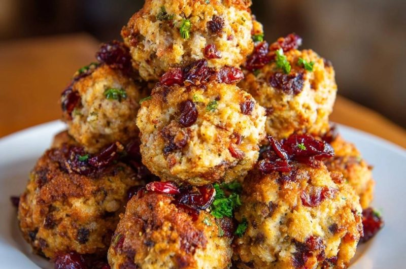 Festliche Preiselbeer-Füllbällchen