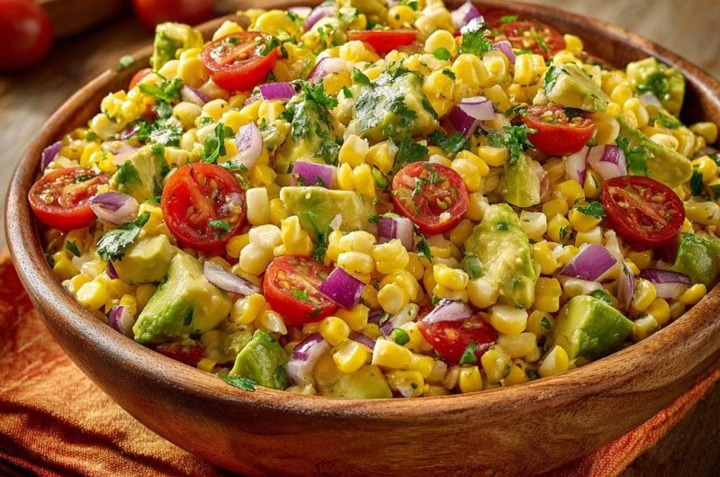 Frischer Avocado-Mais-Salat