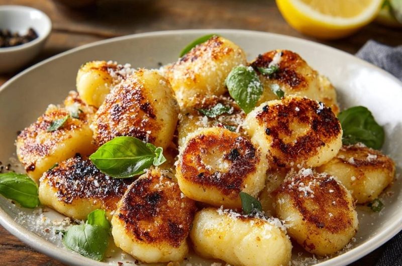 Goldbraun gebratene Zitronen-Gnocchi