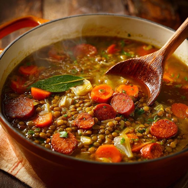 Herzhafter Linseneintopf mit Wursteinlage: Das beste Rezept