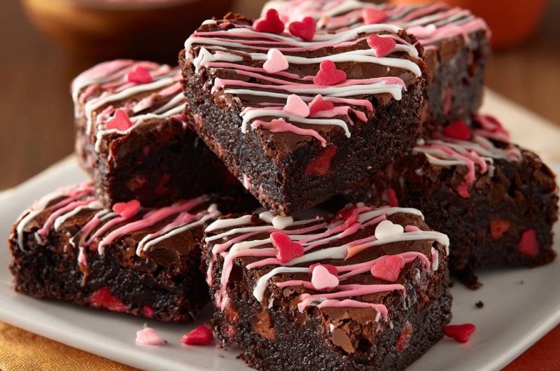 Herzige Schoko-Kirsch-Brownies (Nie wieder trockene Brownies!)