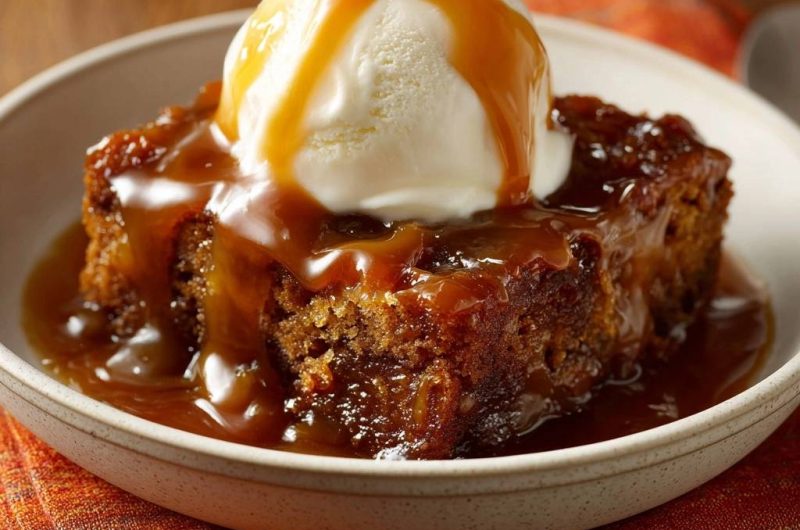 Klebriger Dattel-Toffee-Pudding