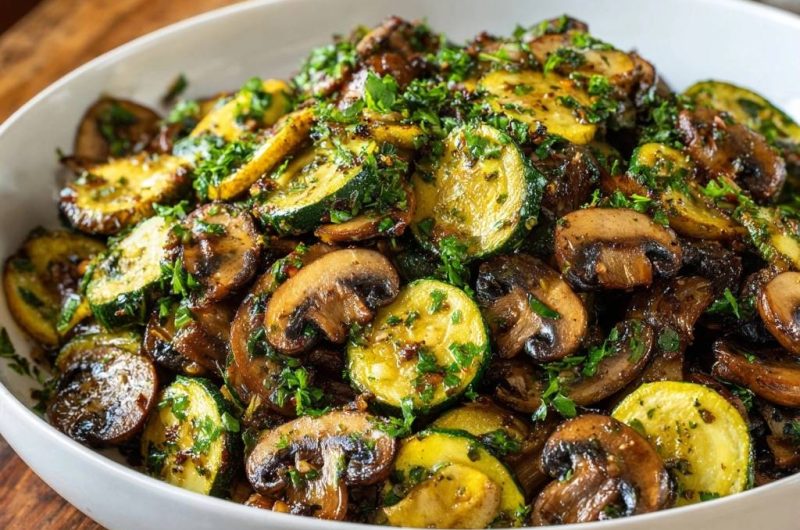 Knackige Zucchini-Champignon-Pfanne (Nie wieder matschige Zucchini!)