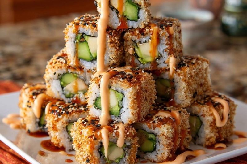 Knusprige Avocado-Sushi-Bites (Nie wieder weiche Panko-Kruste!)