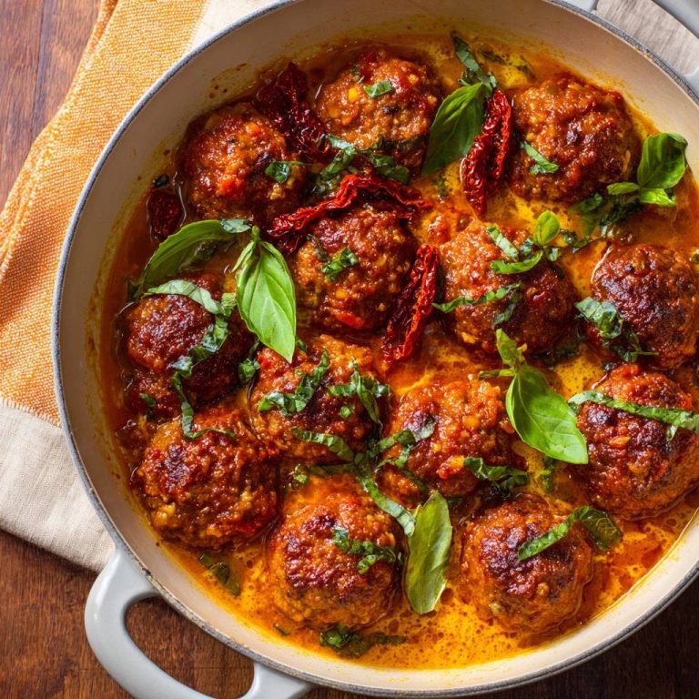 Knusprige Hackbällchen in würziger Tomatensoße – Rezept