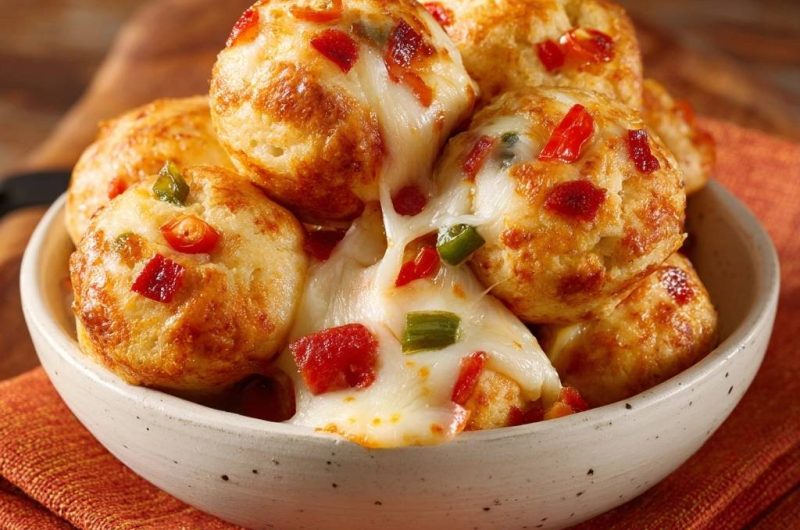 Knusprige Käse-Paprika-Bomben