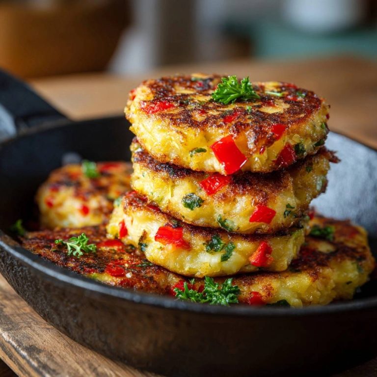 Knusprige Kartoffel-Paprika-Puffer: Stabil & goldknusprig!