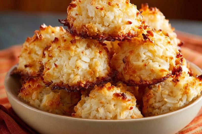 Knusprige Kokosmakronen (Nie wieder flache Makronen!)