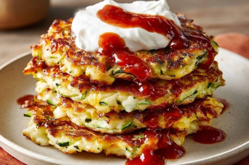 Knusprige Zucchini-Käse-Puffer (Nie wieder zerfallend!)