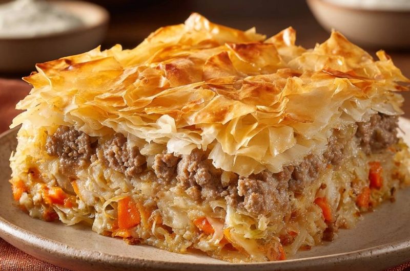 Knuspriger Hack-Kohl-Börek