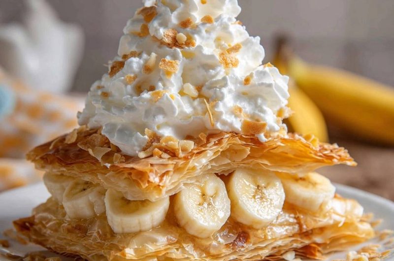 Knuspriges Bananen-Mille-Feuille