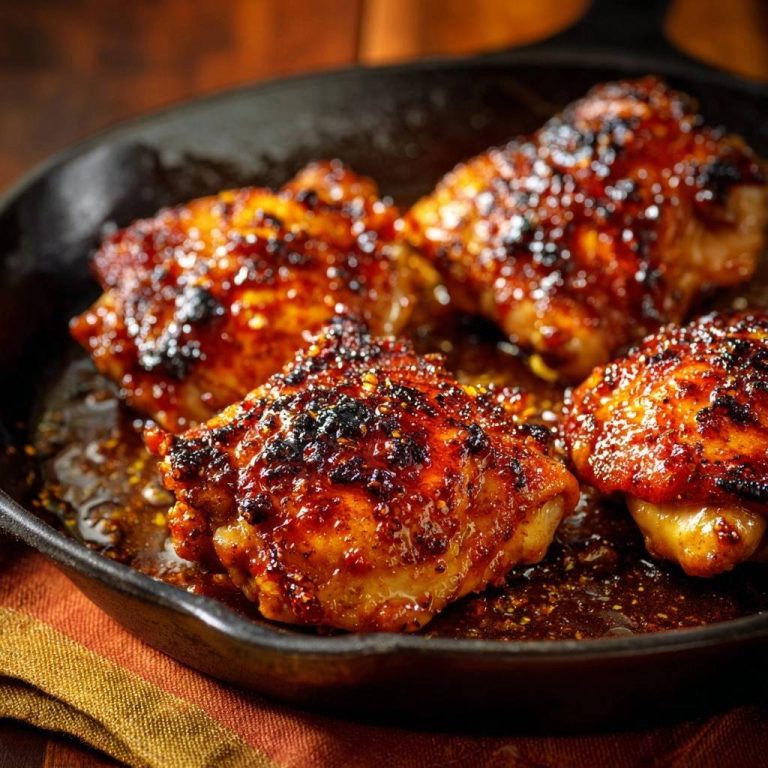 Knuspriges Glasur-Hähnchen aus der Gusseisenpfanne