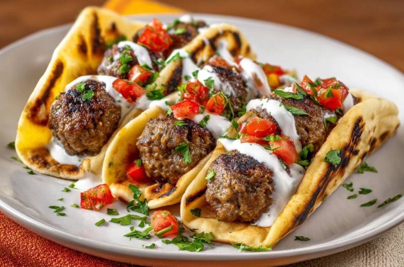 Mediterrane Hackfleisch-Pitas