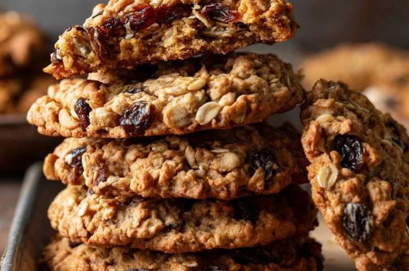 Saftige Haferflocken-Rosinen-Cookies