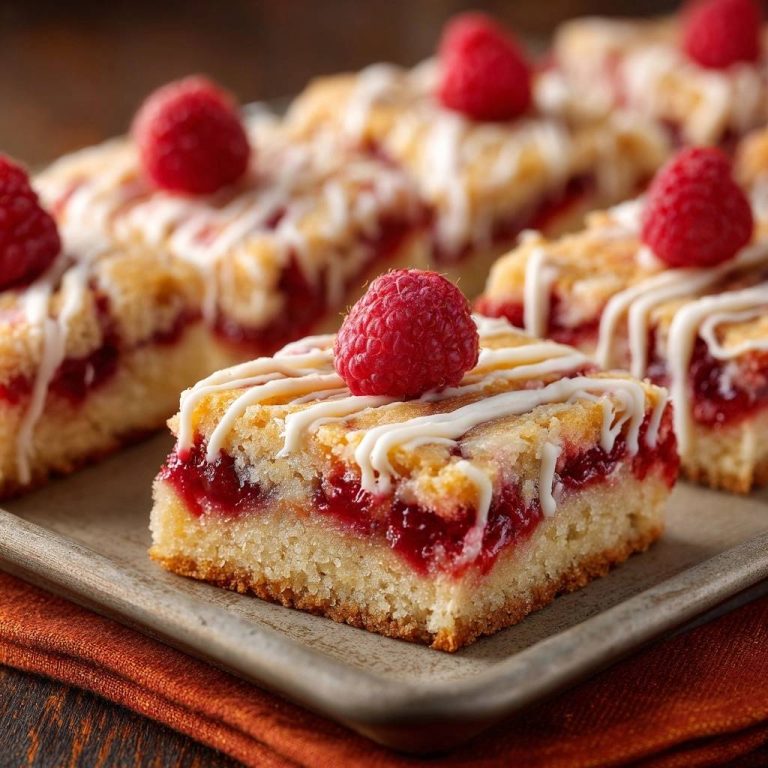 Saftige Himbeer-Streuselriegel (Nie wieder matschiger Boden!)