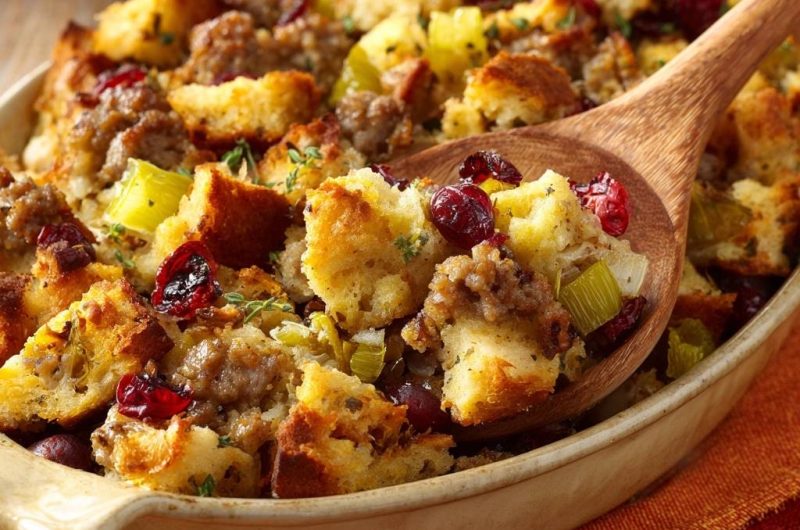 Saftige Wurst-Cranberry-Brotfüllung