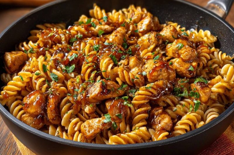 Teriyaki-Hähnchen-Fusilli