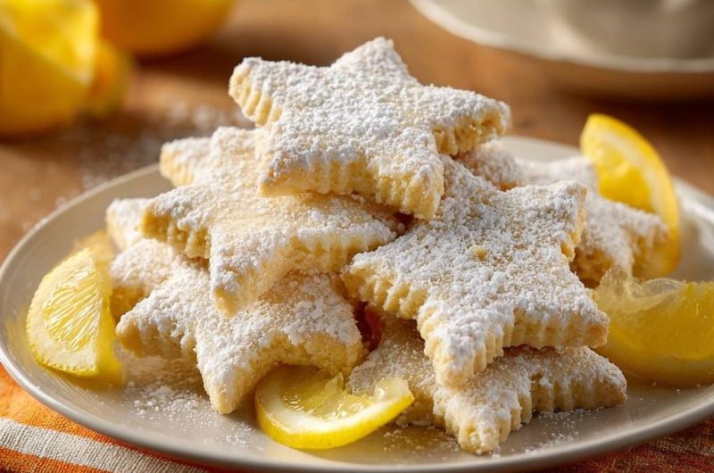 Zarte Zitronen-Mürbesterne