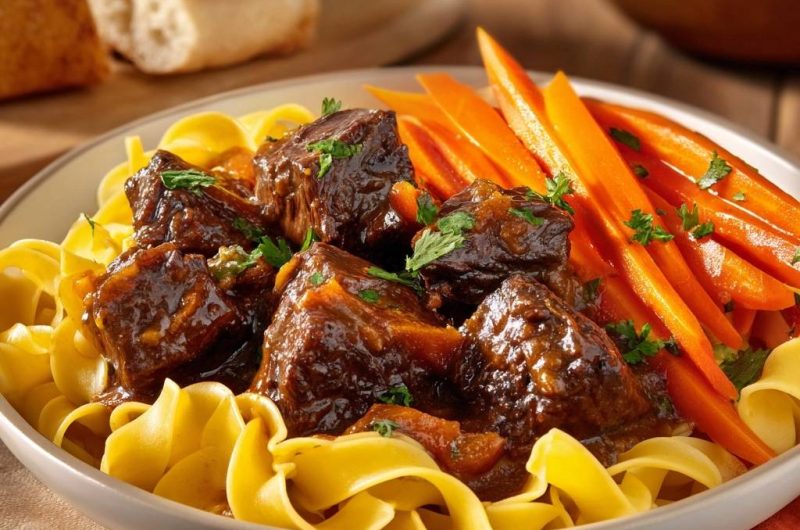 Zartes Rindergulasch mit Eiernudeln