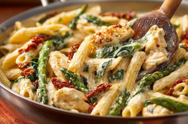 Penne Hähnchen Spargel