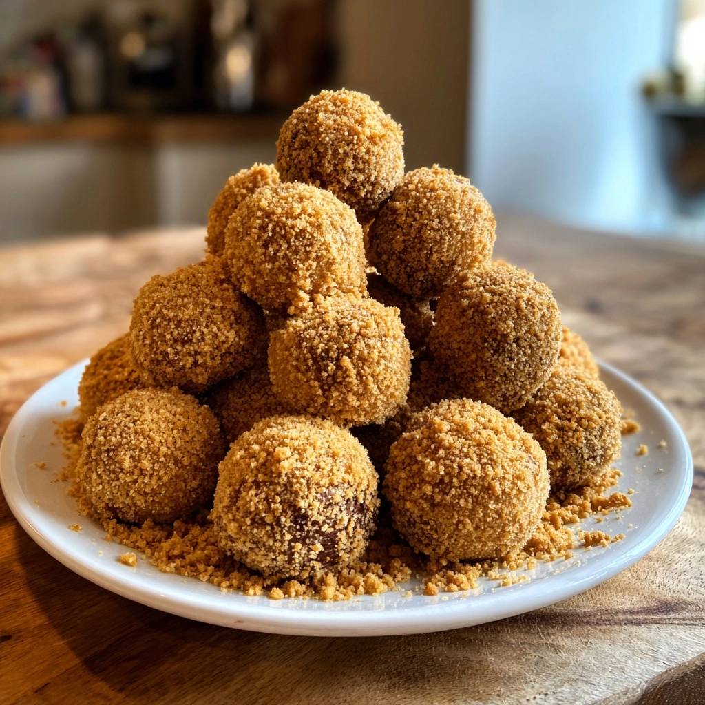 Knusprige Hhnchen Nuggets Pyramide Serviert 1 Knusprige Hähnchen-Nuggets in einer Pyramide serviert, bedeckt mit knusprigen Bröseln, präsentiert auf einem weißen Teller.
