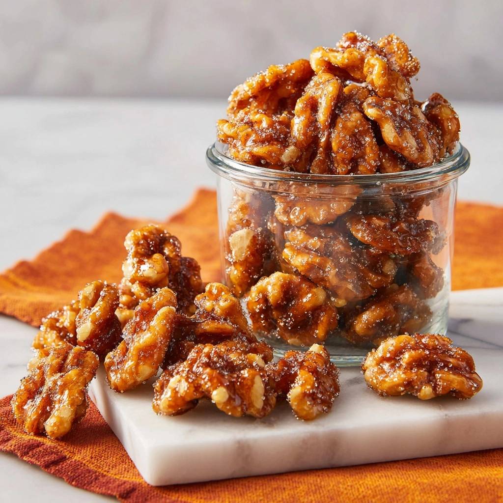 Kandierte Walnüsse mit Meersalz