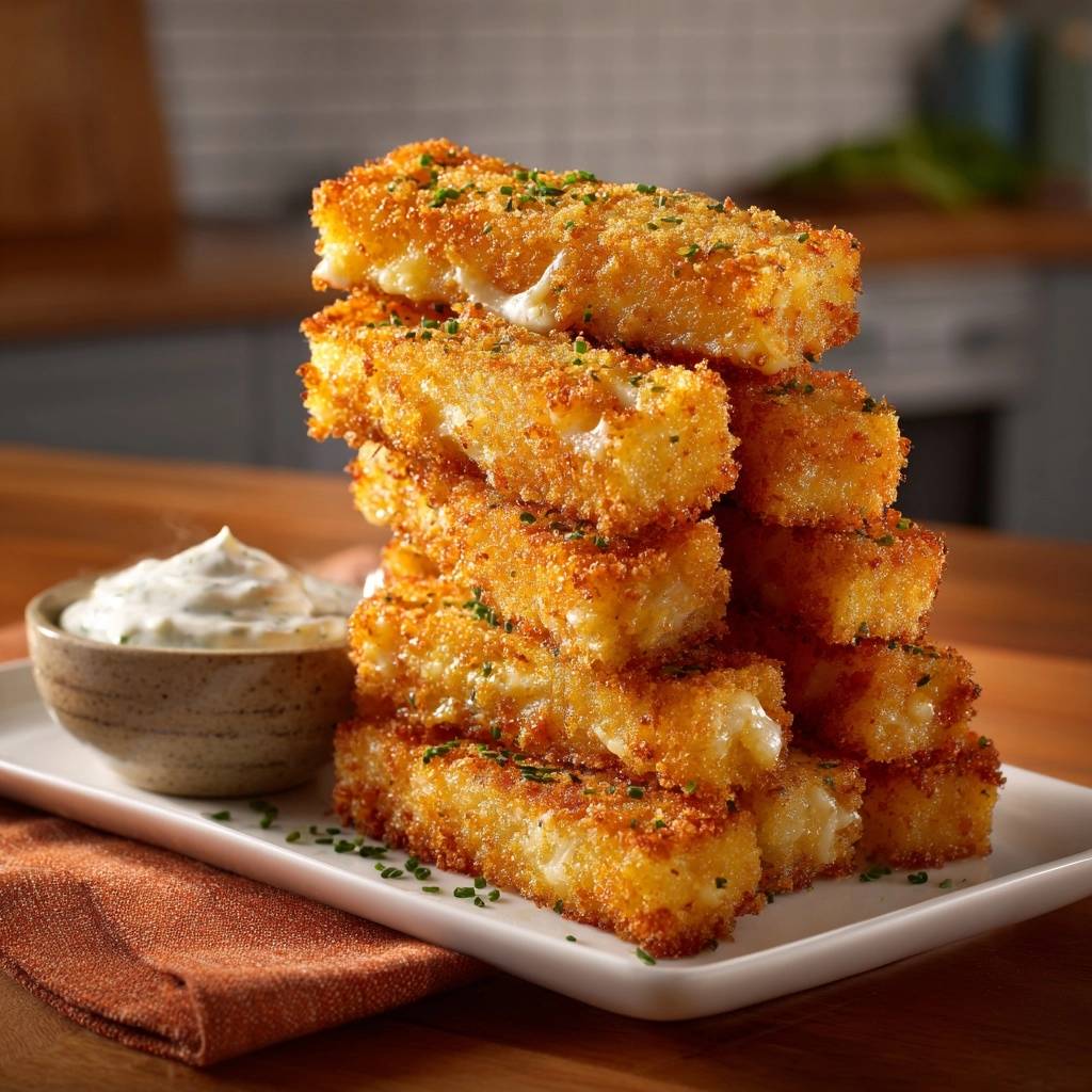 Goldene Knusper-Käsesticks