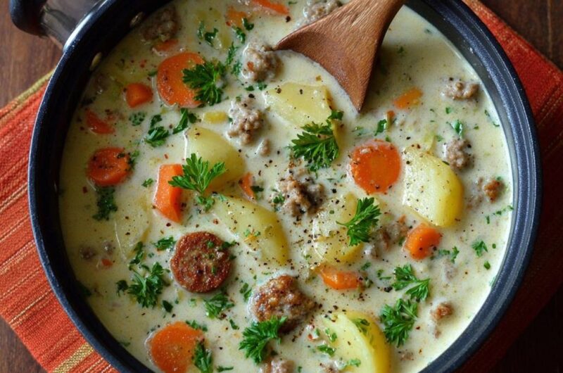 Cremiger Kartoffel-Hackfleisch-Topf