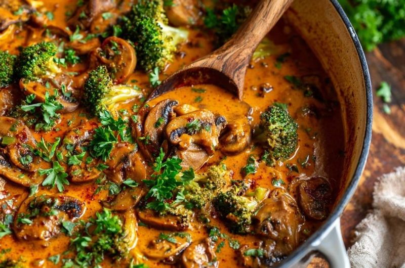 Cremiges Pilz-Brokkoli-Curry