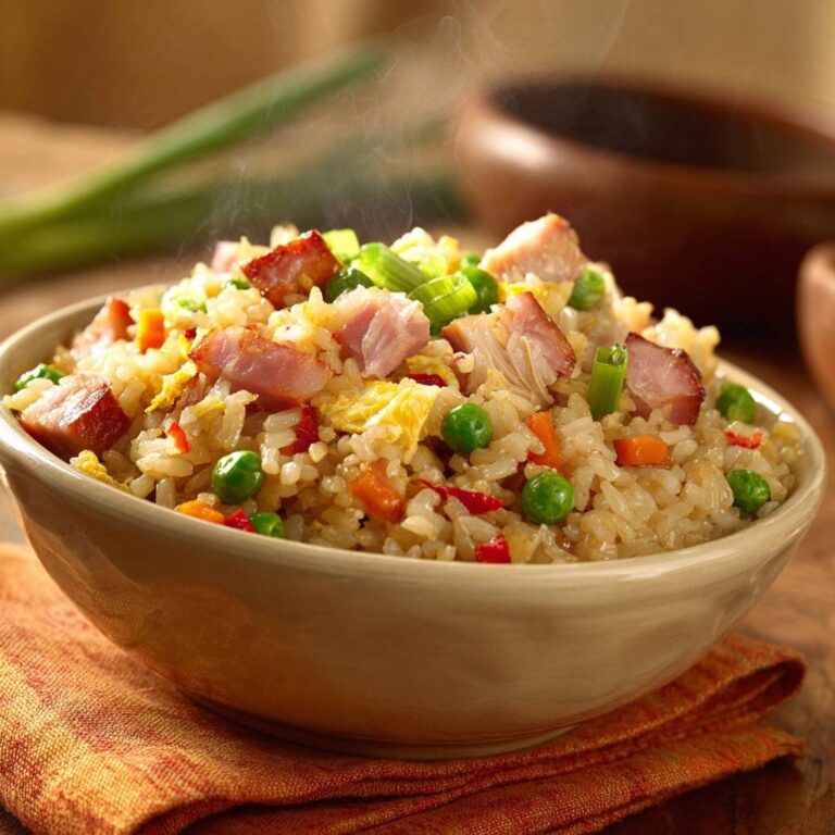 Gebratener Reis mit knusprigem Schweinebauch-Bacon