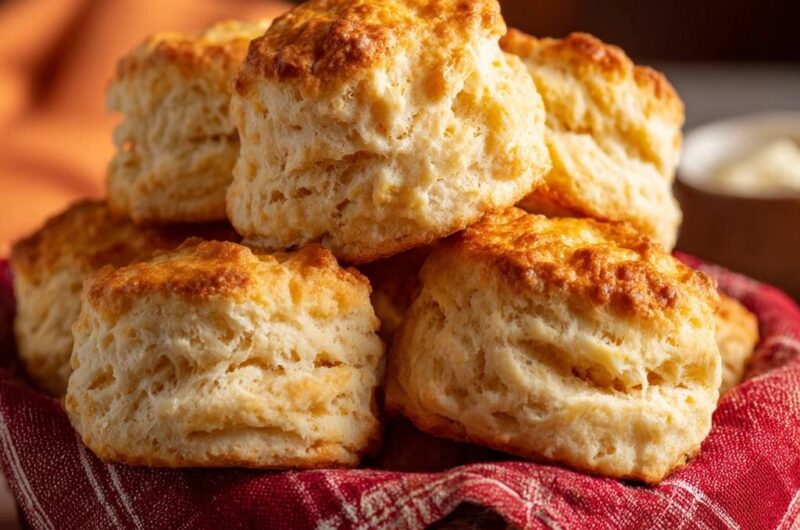 Goldbraune Buttermilch-Biscuits