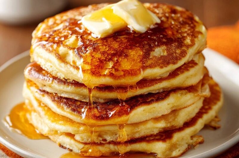 Goldbraune Buttermilch-Pancakes
