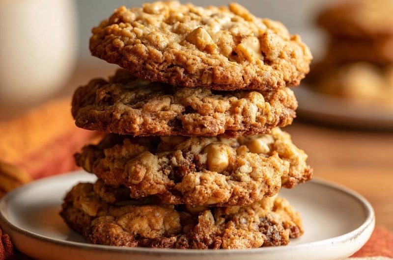 Goldbraune Haferflocken-Cookies