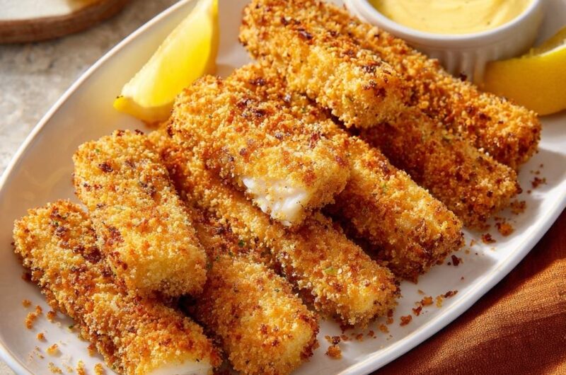 Goldbraune Knusper-Fischstäbchen