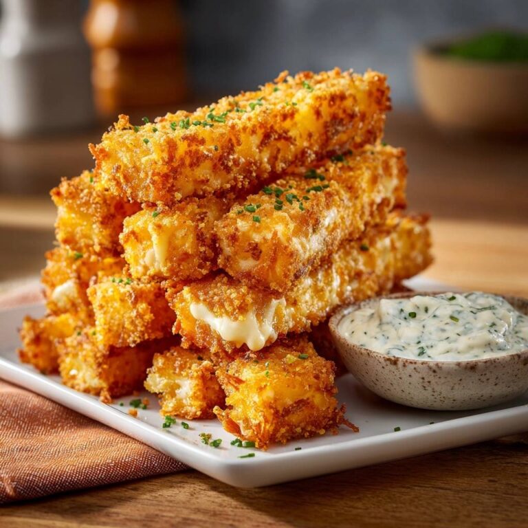 Goldene Knusper-Käsesticks: Außen kross, innen flüssig