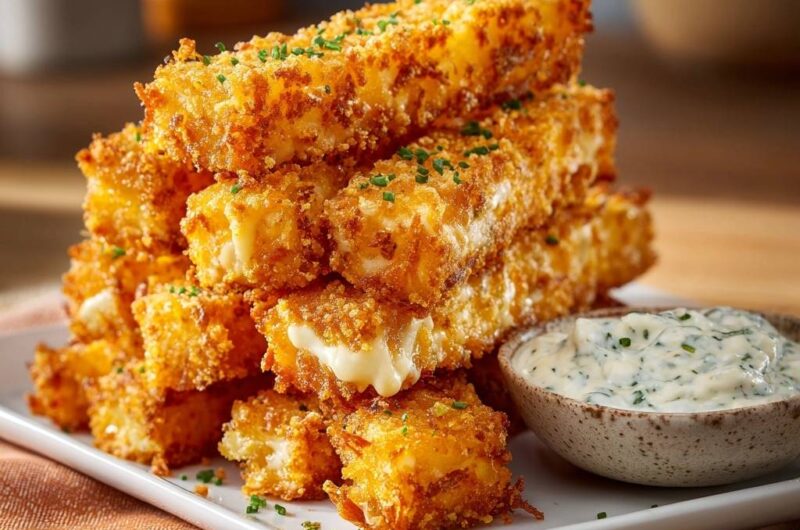 Goldene Knusper-Käsesticks