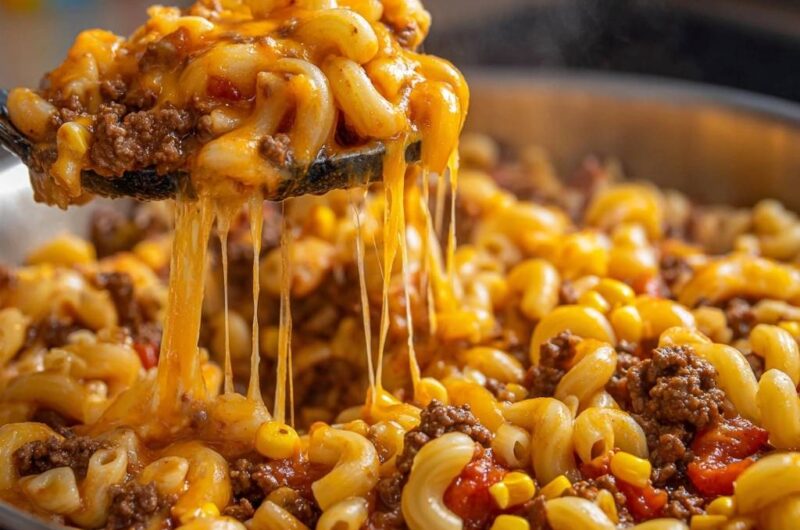 Herzhafte Rinder-Pasta-Pfanne