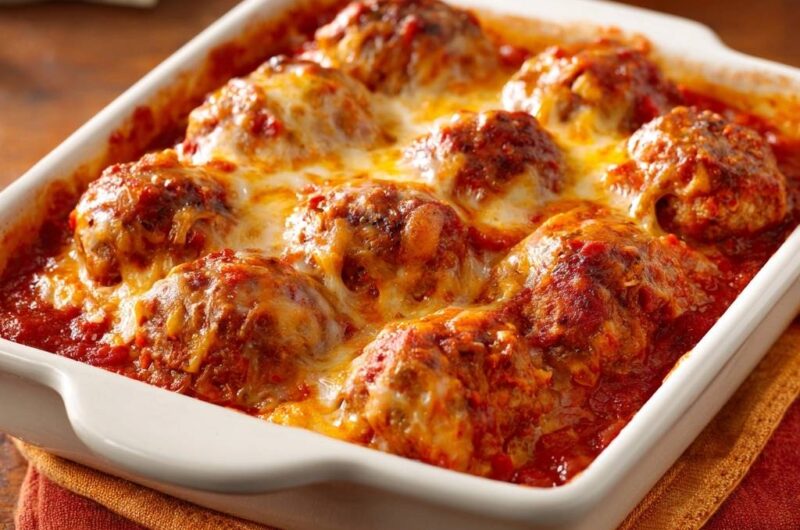 Herzhafter Fleischbällchen-Auflauf