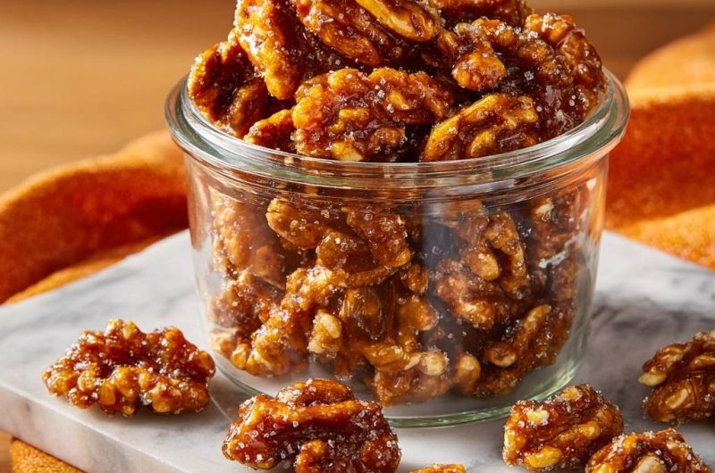 Kandierte Walnüsse mit Meersalz