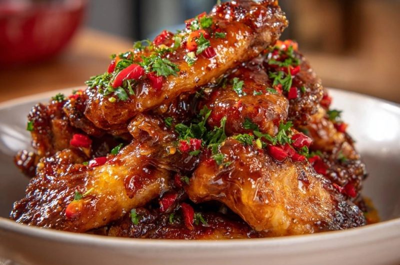 Knusprige Chili-Knoblauch-Hähnchenflügel