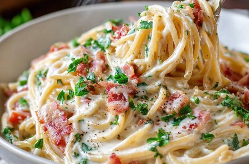 Ultra-Cremige Spaghetti Carbonara Style