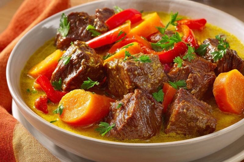 Zartes Rinder-Curry mit Gemüse